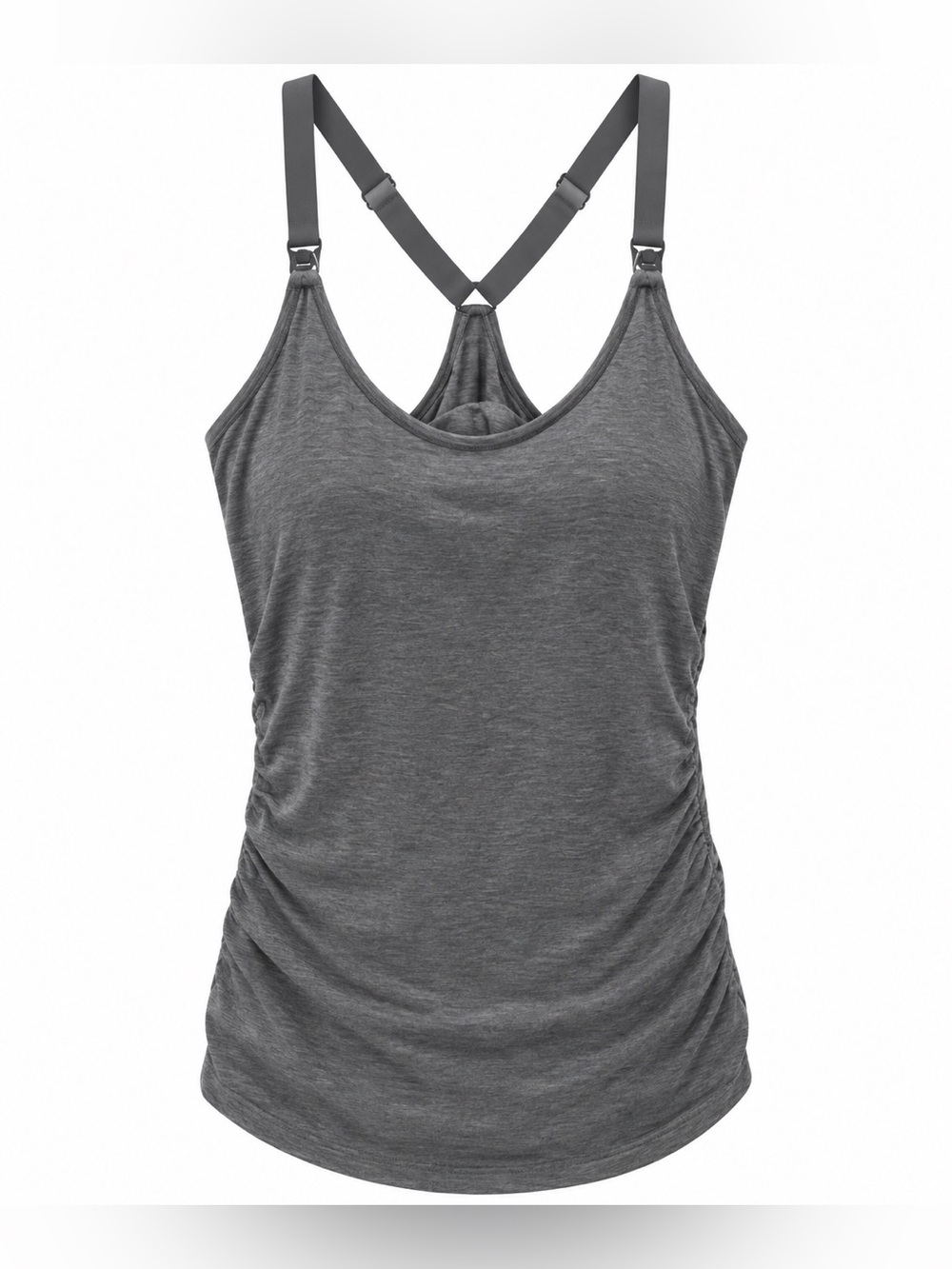 Auden Charcoal Gray Racerback Ruched Camisole
